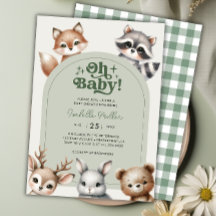 Bosbossen Baby shower Invitation
