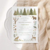 Bosbossen Baby shower Invitation Kaart
