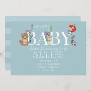 Bosbossen Baby shower Invitation Kaart