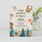 Bosbossen Baby shower Kaart (Staand voorkant)