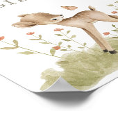 Bosbossen Baby shower Kaarten en steuntenteken Poster (Hoek)