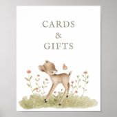 Bosbossen Baby shower Kaarten en steuntenteken Poster (Voorkant)