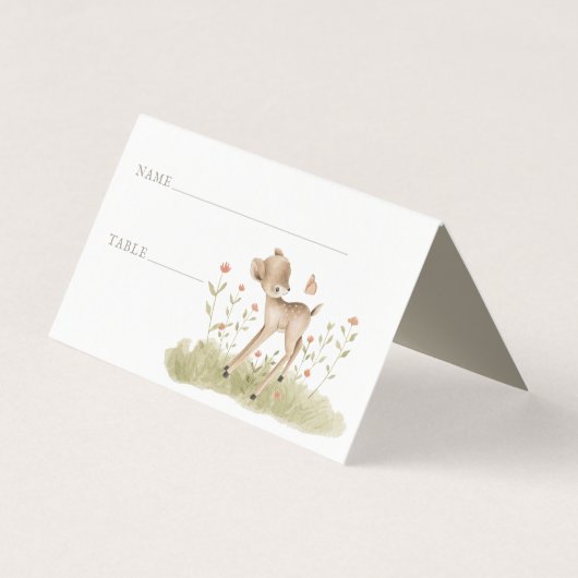 Bosbossen Baby shower-Kaarten Kaart (Achterkant)