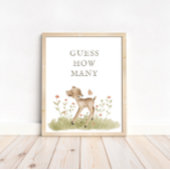 Bosbossen Baby shower raden hoeveel Poster