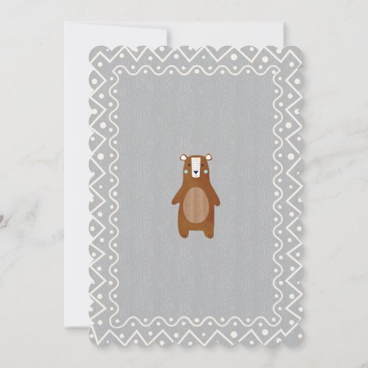 Bosbossen Beer Rustisch Blue Brown Kaart (Achterkant)