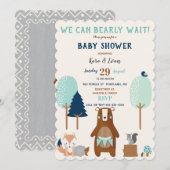 Bosbossen Beer Rustisch Blue Brown Kaart (Voorkant / Achterkant)