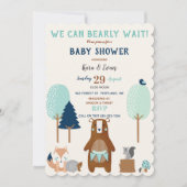 Bosbossen Beer Rustisch Blue Brown Kaart (Voorkant)