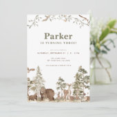 Bosbossen - Birthday-uitnodiging Kaart (Staand voorkant)