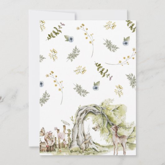 Bosbossen - Birthday-uitnodiging Kaart (Achterkant)