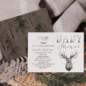 Bosbossen Dieren Deer Boy Baby shower Kaart