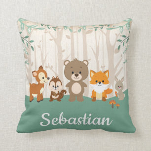 Bosbossen Dieren Deer Fox Beer Nursery Kussen