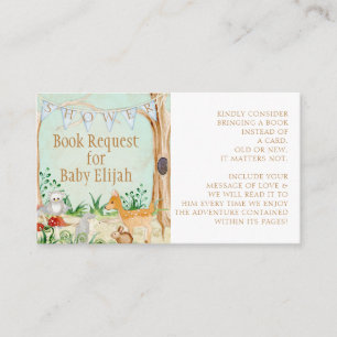 Bosbossen Dieren Deer Owl Book Request Visitekaartje