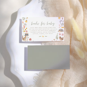 Bosbossen Dieren Genderneutraal Baby shower Informatiekaartje