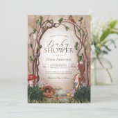 Bosbossen Dieren Genderneutraal Baby shower Kaart (Staand voorkant)