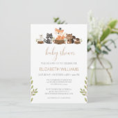 Bosbossen Dieren Genderneutraal Baby shower Kaart (Staand voorkant)