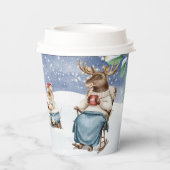 Bosbossen Drink dieren Papieren Bekers (Achterkant)