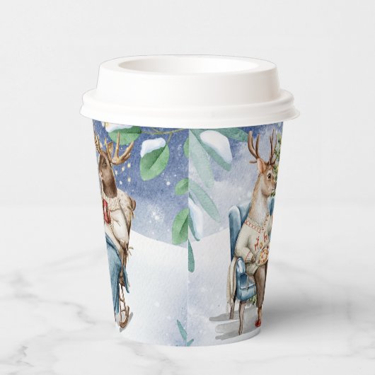 Bosbossen Drink dieren Papieren Bekers (Rechts)