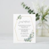 Bosbossen Eucalyptus Weddenschap Details Informatiekaartje (Staand voorkant)
