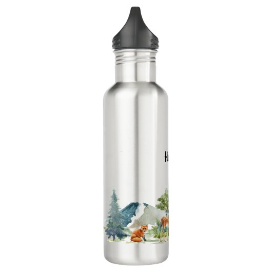 Bosbossen herten een schattige naam waterfles (Links)