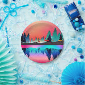 Bosbossen in bergaurora papieren bordje (Feest)