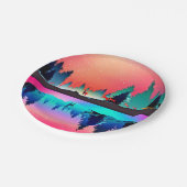 Bosbossen in bergaurora papieren bordje (Gekanteld)