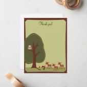 Bosbossen Natuur 4x5 Dank u {TBA} Notitiekaartje (Voorkant / Achterkant in situ)