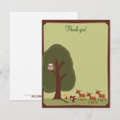 Bosbossen Natuur 4x5 Dank u {TBA} Notitiekaartje (Voorkant / Achterkant)