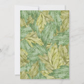 Bosbossen Oerwoud Dieren Greenery Baby Kaart (Achterkant)