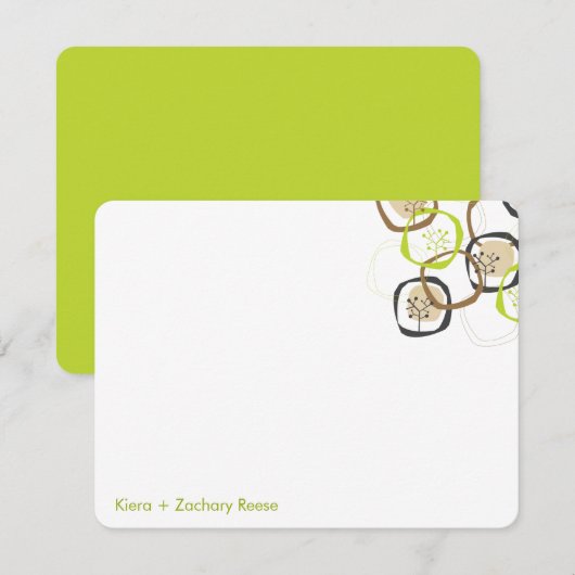 Bosbossen Rings Summer/Spring Wedding Bedankkaart (Voorkant / Achterkant)