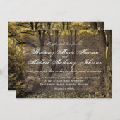 Bosbossen Rustic Wedding Invitations Kaart (Voorkant / Achterkant)