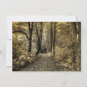 Bosbossen Rustic Wedding Invitations Kaart (Achterkant)