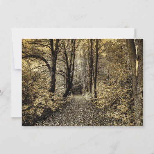 Bosbossen Rustic Wedding Invitations Kaart (Achterkant)