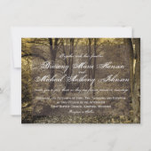 Bosbossen Rustic Wedding Invitations Kaart (Voorkant)