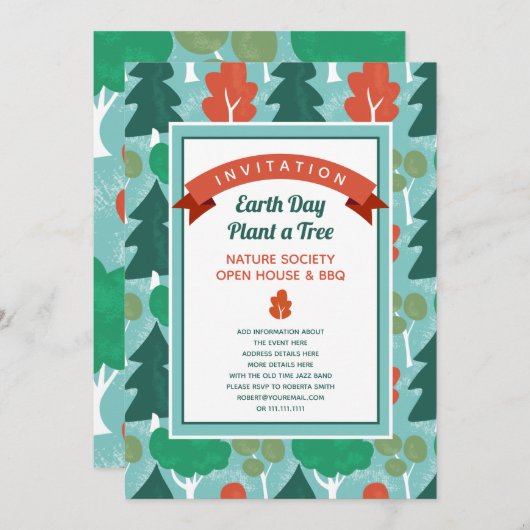 Bosbossen Theme Natuur Lover  Kaart (Voorkant / Achterkant)