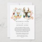 Bosbossen van het Deer Wedding Reduced Guest List Aankondiging (Voorkant)
