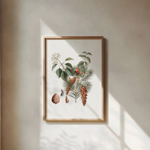 Bosbotanisch – Dennenappel en Bes Poster