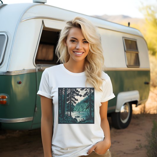 Bosbouw Bossen Natuur  noordelijk landschap T-shirt