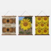 Bosbouw (Bovenkant hout) - Zonnebloem Hangend Wandkleed (Driedubbel)