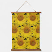 Bosbouw (Bovenkant hout) - Zonnebloem Hangend Wandkleed (Voorkant 3)