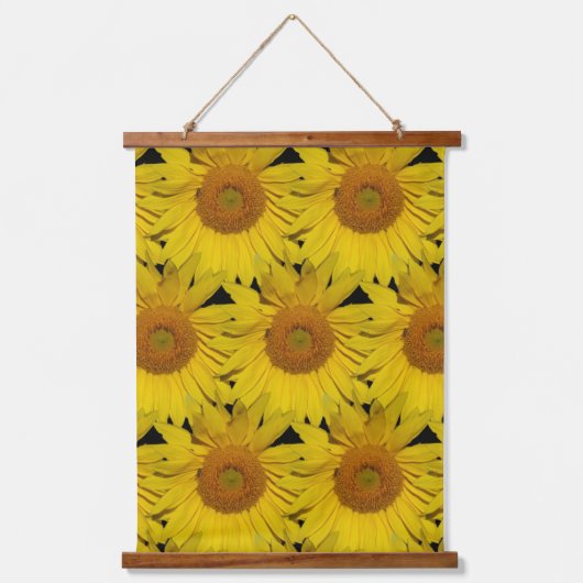 Bosbouw (Bovenkant hout) - Zonnebloem Hangend Wandkleed (Voorkant 3)