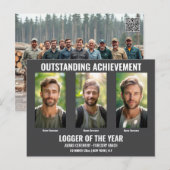 Bosbouw briefkaart sjabloon 5 foto DIY logging (Voorkant / Achterkant)