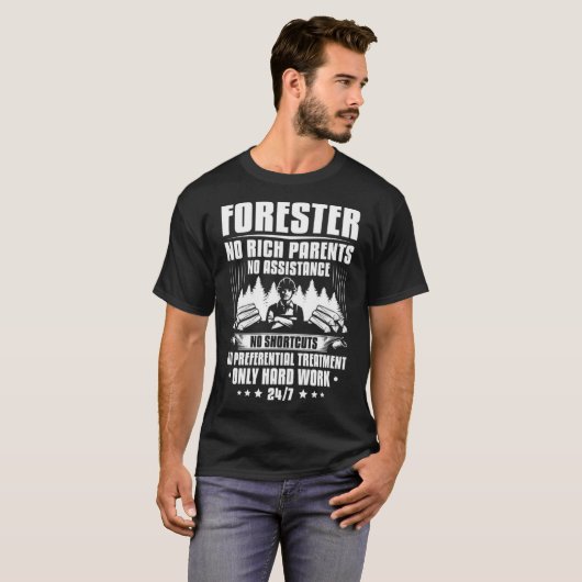 Bosbouw Hard Work Forester Pullover Hoodie (Voorkant volledig)