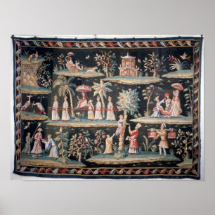 Bosbouw in de Chinoiserie-stijl van John van Poster