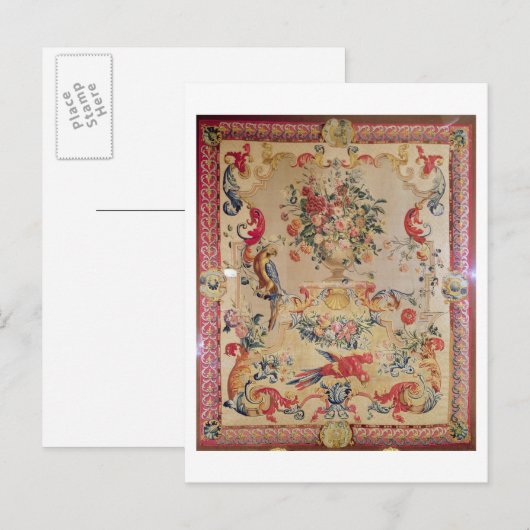 Bosbouw in de vroege Rococo-stijl met riemen en ri Briefkaart (Voorkant / Achterkant)