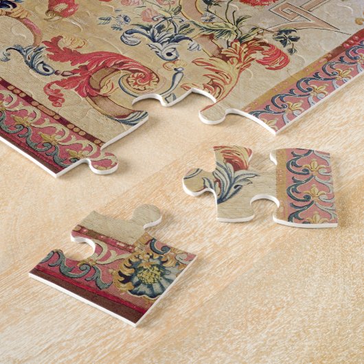 Bosbouw in de vroege Rococo-stijl met riemen en ri Legpuzzel (Zijkant)