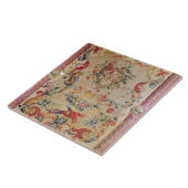 Bosbouw in de vroege Rococo-stijl met riemen en ri Tegeltje (Zijkant)