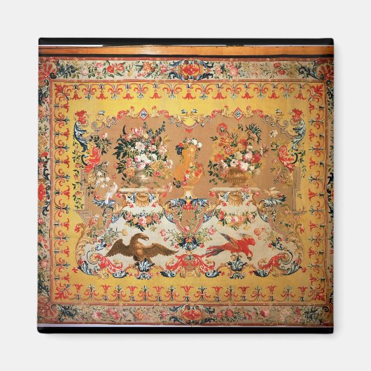 Bosbouw, jaren 1720 (textiel) magneet (Voorkant)