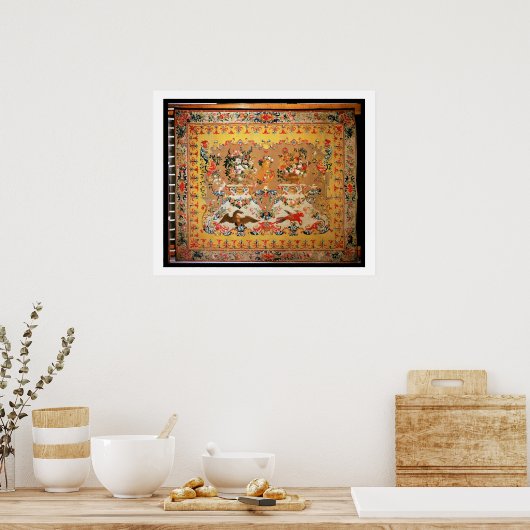 Bosbouw, jaren 1720 (textiel) poster (Keuken)