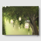 Bosbouw Mason Jar Lights Floral Wedding Gastenboek (Achterkant)