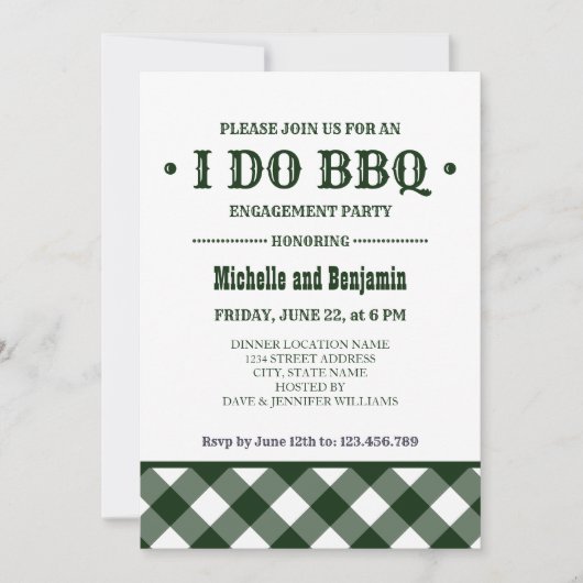 Bosbouw | Rustige I DO BBQ Engagement Party Kaart (Voorkant)